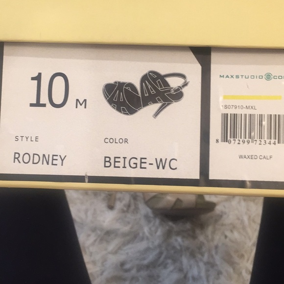 Max Studio Rodney Beige Heeled Sandal - Picture 2 of 6